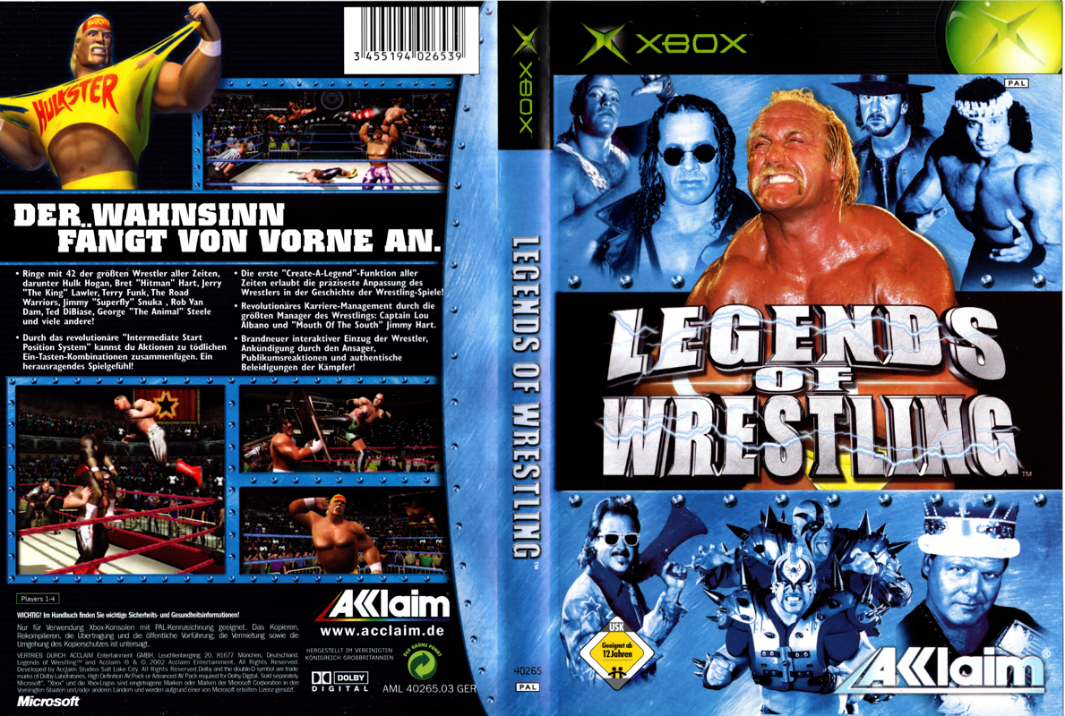 Legends of Wrestling box art for Xbox